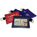 70D Polyester Coin Purse w/ Key Ring Attachment